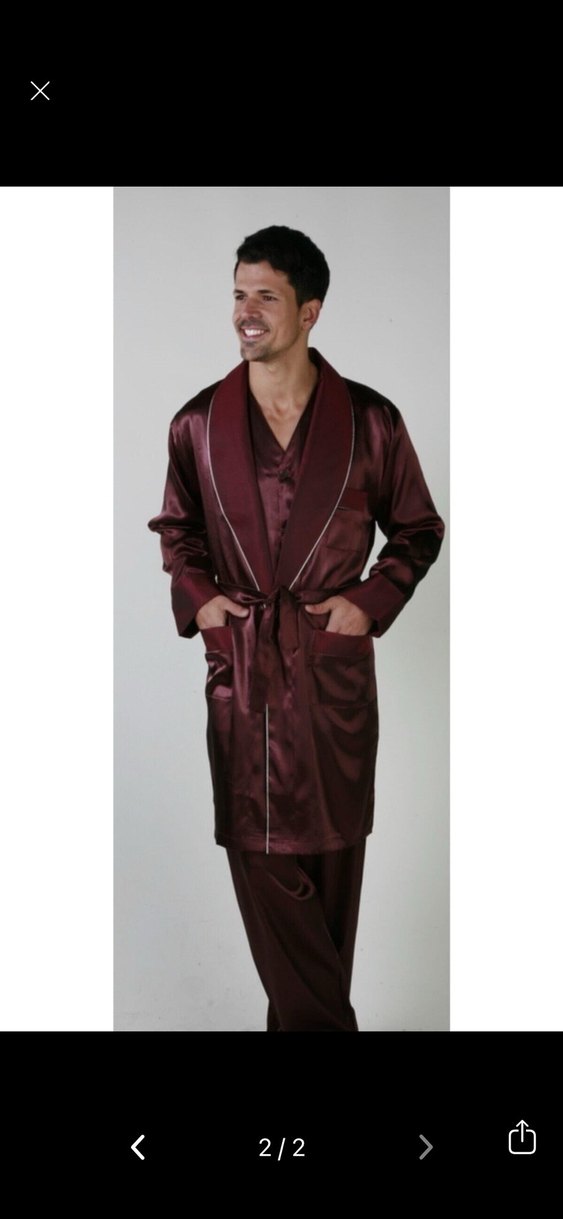 Bordo Parlak Erkek Pijama Takımı - Görsel 2