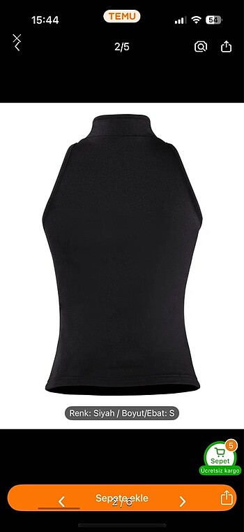Diğer Temu şık kadın kolsuz tank top