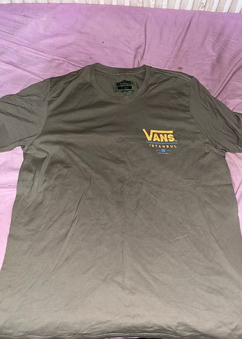 Vans Gri V Yaka Kısa Kollu Tişört