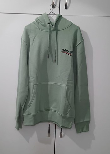 Düğmeli Yeşil Uzun Kollu Sweatshirt - Görsel 10