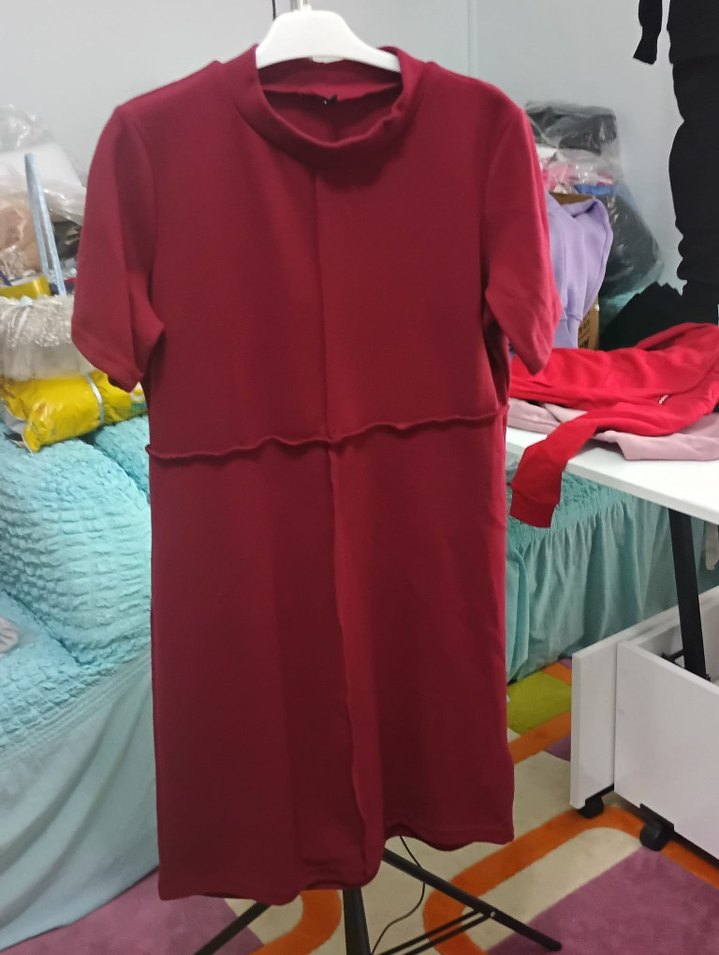 Pembe Kısa Kollu Düğmeli Kadın Gömlek - Görsel 5