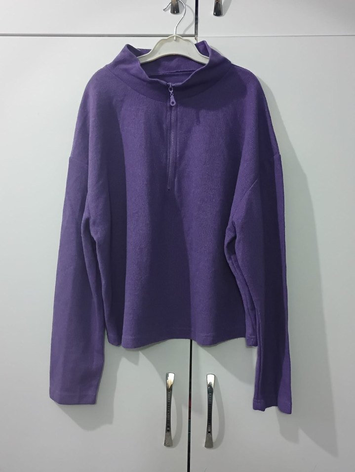 Yeşil Baskılı Salaş Sweatshirt - Görsel 5