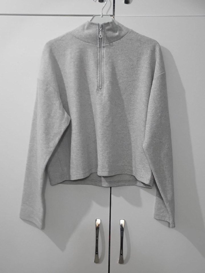 Yeşil Baskılı Salaş Sweatshirt - Görsel 4