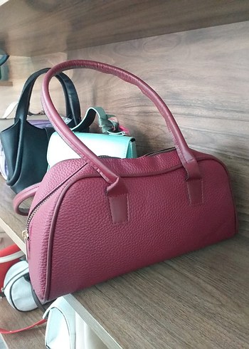 Kahverengi Deri Fermuarlı Kadın Çanta - Görsel 6