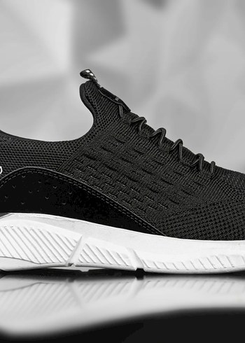 Siyah Bağcıklı Erkek Spor Ayakkabı - Görsel 2