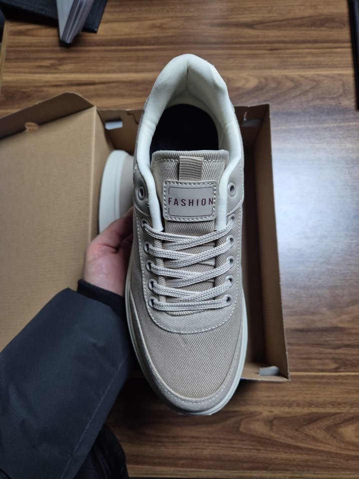 Bağcıklı Erkek Beyaz Sneakers - Görsel 4