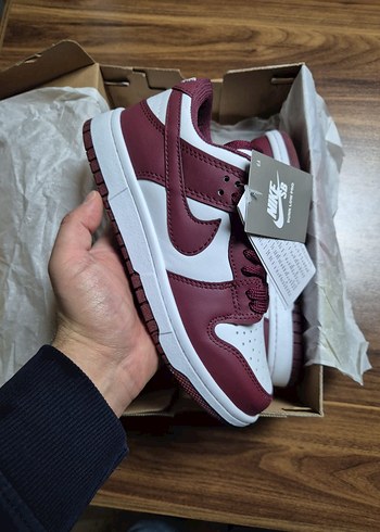 Bordo Beyaz Nike SB Dunk Low Pro Spor Ayakkabı - Görsel 2
