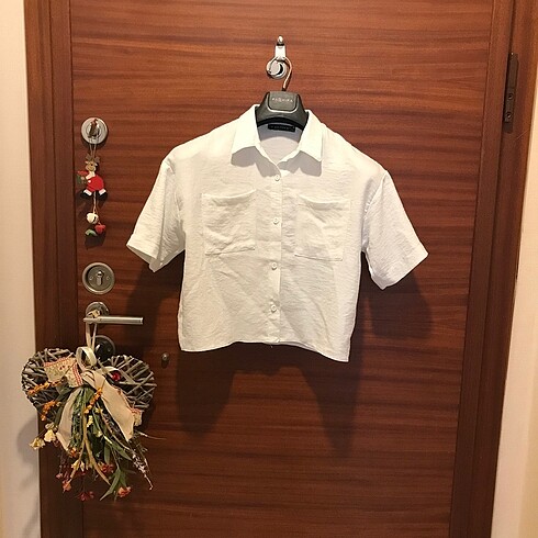 Ekinoks crop beyaz gömlek