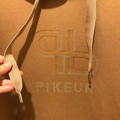 xl Beden Pikeur at binici kapüşonlu sweatshırt