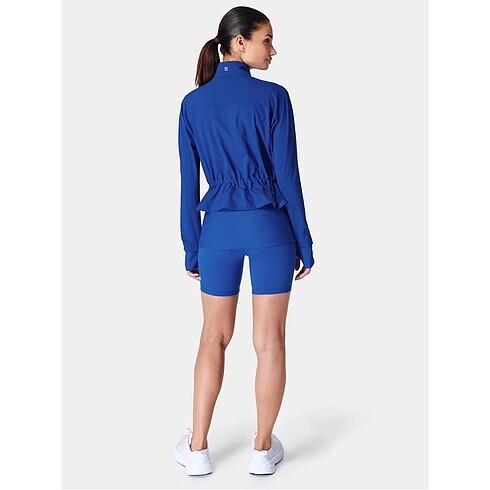 l Beden mavi Renk Sweaty betty spor fermuarlı ceket