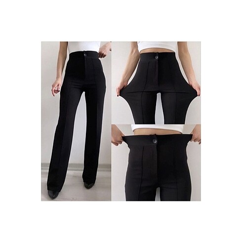 Pucka fashion yüksek bel likralı pantolon
