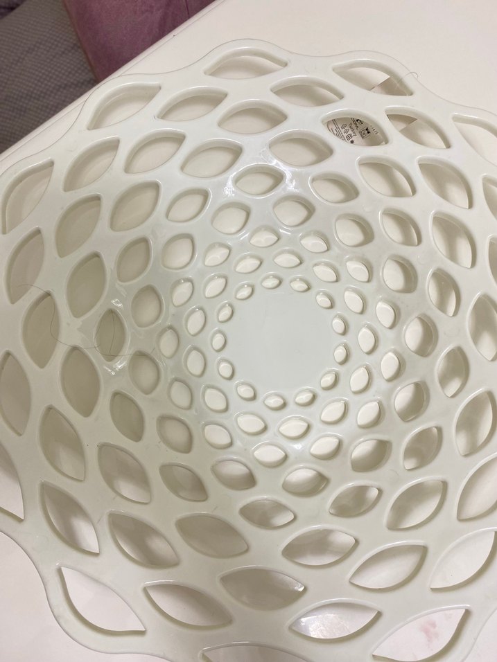 Beyaz Çiçek Desenli Modern Tabak - Görsel 4