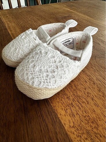 16 Beden Bebek dantelli espadril ayakkabı