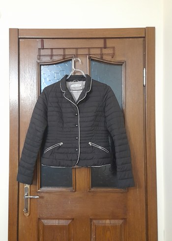 Düğmeli Siyah Kadın Midi Ceket - Görsel 6