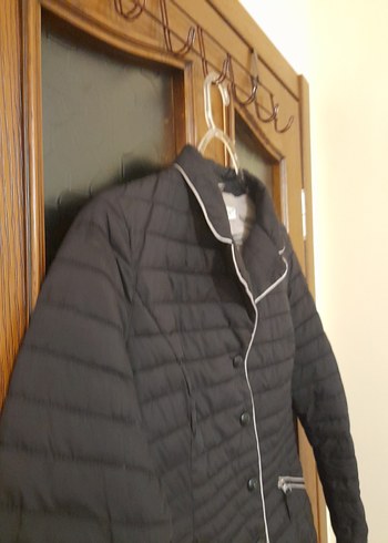 Düğmeli Siyah Kadın Midi Ceket - Görsel 20