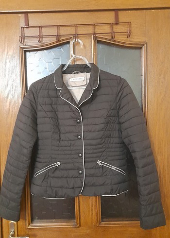 Düğmeli Siyah Kadın Midi Ceket - Görsel 8