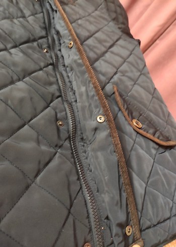 l/xl Beden kahverengi Renk orjinal polo marka kapitone kumaşa mont
