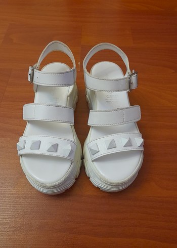 Beyaz Platform Topuklu 37 no Kadın Sandalet - Görsel 7