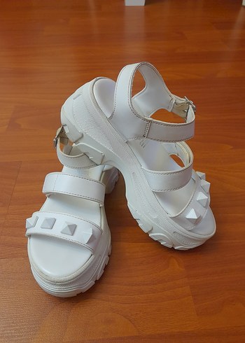 Beyaz Platform Topuklu 37 no Kadın Sandalet - Görsel 3