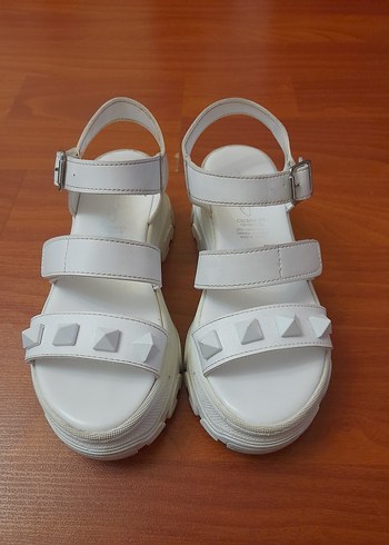 Beyaz Platform Topuklu 37 no Kadın Sandalet - Görsel 11