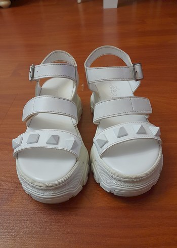 Beyaz Platform Topuklu 37 no Kadın Sandalet - Görsel 10