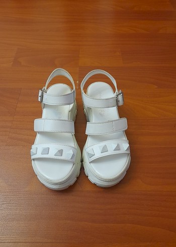 Beyaz Platform Topuklu 37 no Kadın Sandalet - Görsel 8