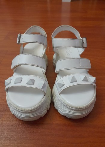 Beyaz Platform Topuklu 37 no Kadın Sandalet - Görsel 6