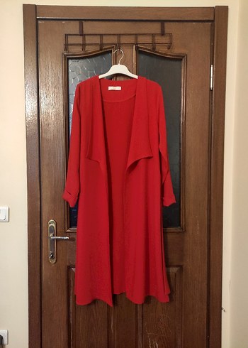 Kırmızı renk harika dış giyim - Görsel 5