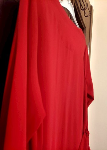 Kırmızı renk harika dış giyim - Görsel 8