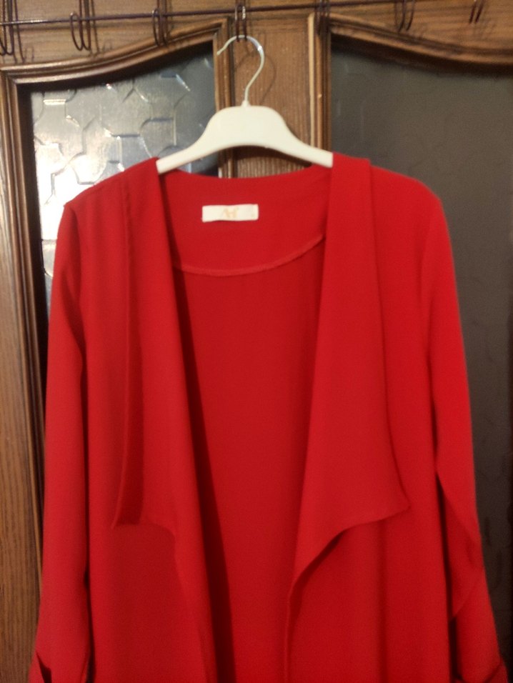 Kırmızı renk harika dış giyim - Görsel 4