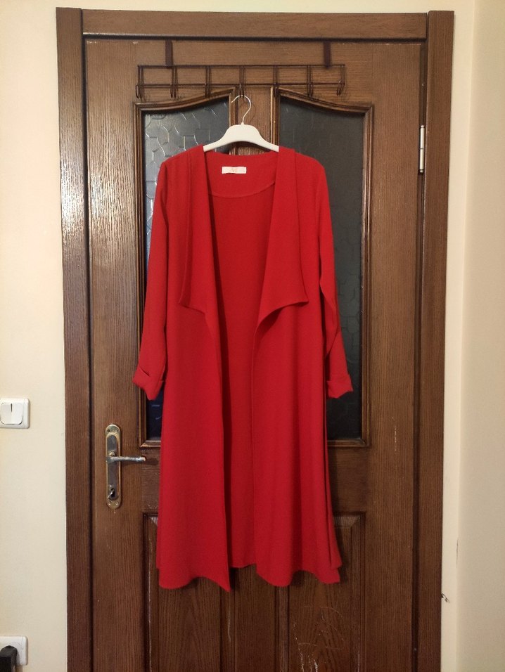 Kırmızı renk harika dış giyim - Görsel 5