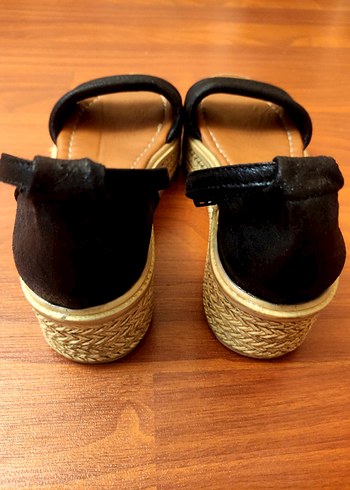 Kadın Siyah Dolgu Topuklu Sandalet - Görsel 15