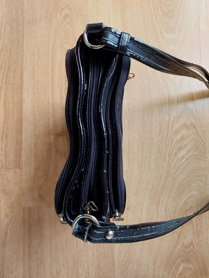 Kadın Siyah Deri Askılı Çanta - Görsel 2