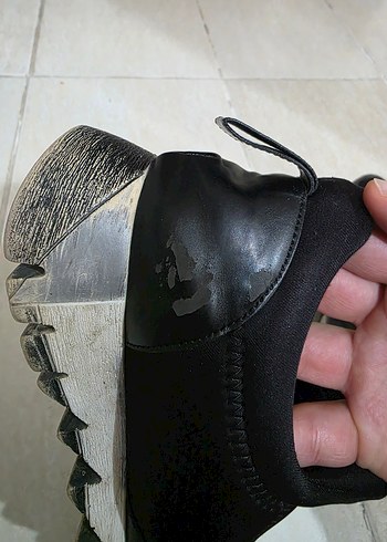 Siyah Kadın Dolgu Topuklu Spor Ayakkabı - Görsel 7