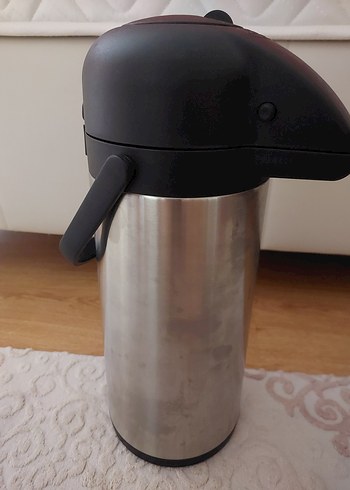 Gri Paslanmaz Çelik Termos Çaydanlık 2.5 litre