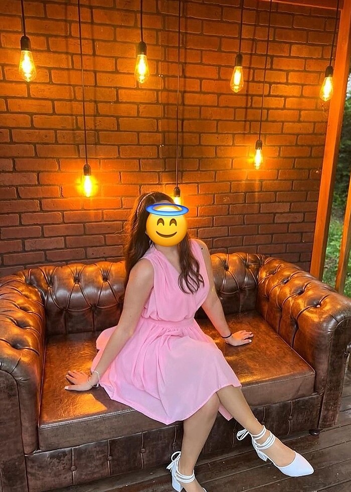 Pembe sıfır kol abiye - Görsel 3