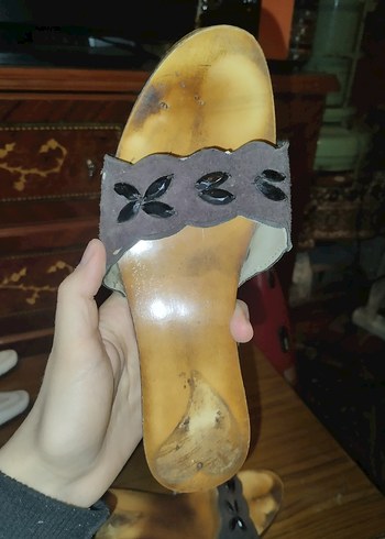 antika ahşap terlik - Görsel 2