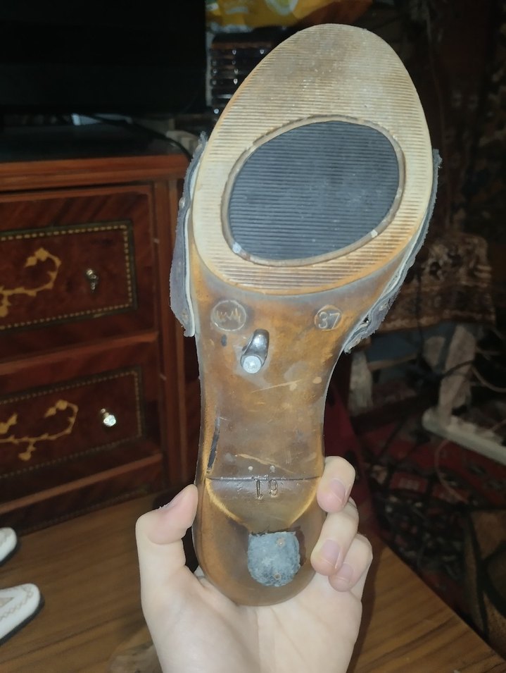 antika ahşap terlik - Görsel 3