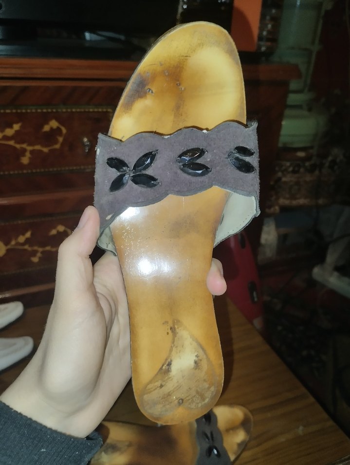 antika ahşap terlik - Görsel 2