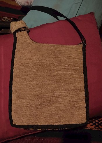 Nakışlı Kadın Camel Çapraz Çanta - Görsel 2