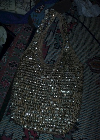 Boncuk İşlemeli Örgü Bohem Kadın Çantası - Görsel 2