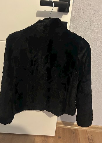 Siyah Kürk Detaylı Midi Kadın Ceket - Görsel 3