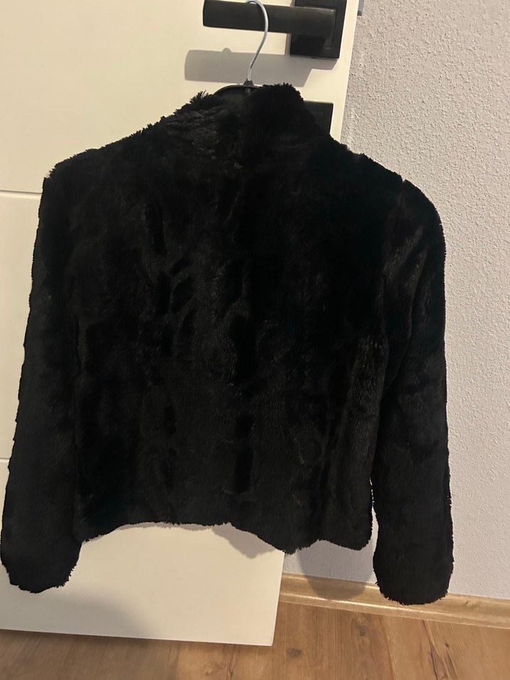 Siyah Kürk Detaylı Midi Kadın Ceket - Görsel 3