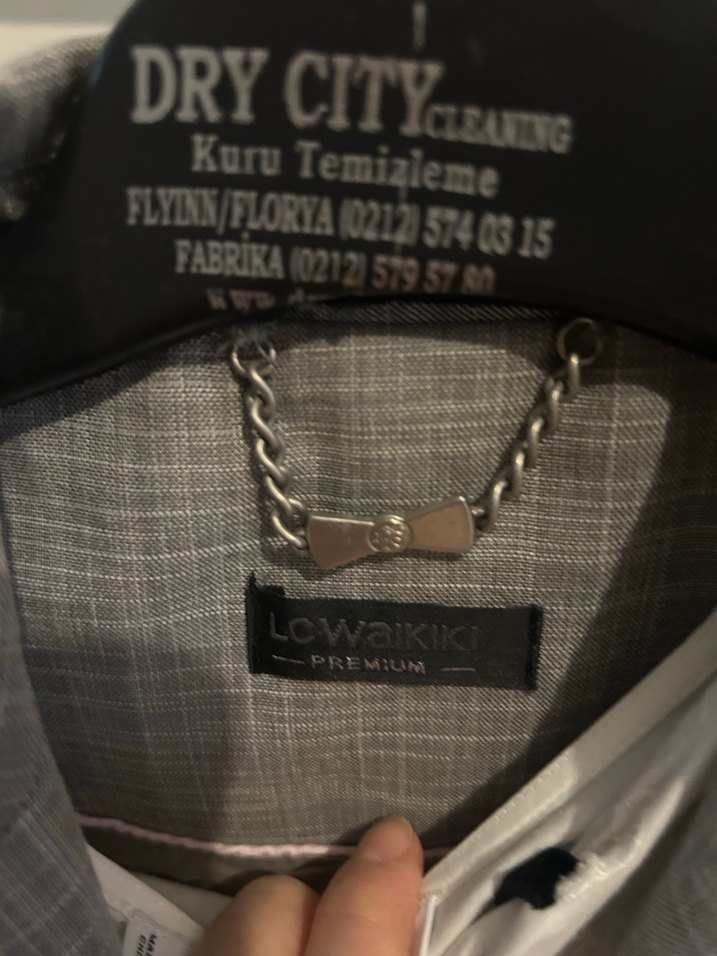 Gri Düğmeli Kadın Ceket - Görsel 2