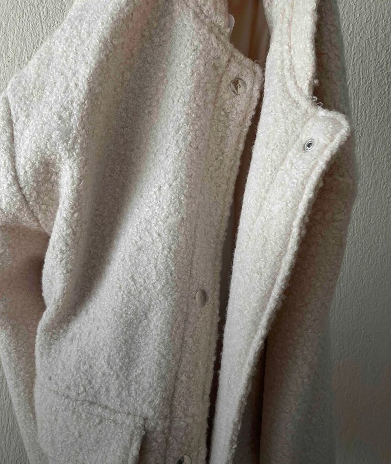 Bej Kadın Peluş Rahat Ceket - Görsel 4