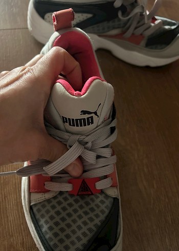 Puma Kadın Pembe Gri Bağcıklı Spor Ayakkabı - Görsel 6