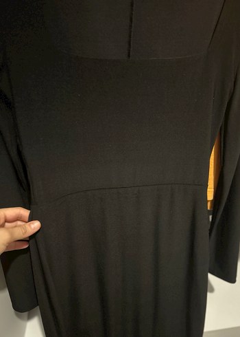 Uzun Siyah Kadın Elbise - Görsel 3