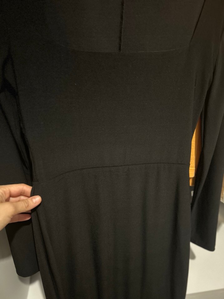 Uzun Siyah Kadın Elbise - Görsel 3