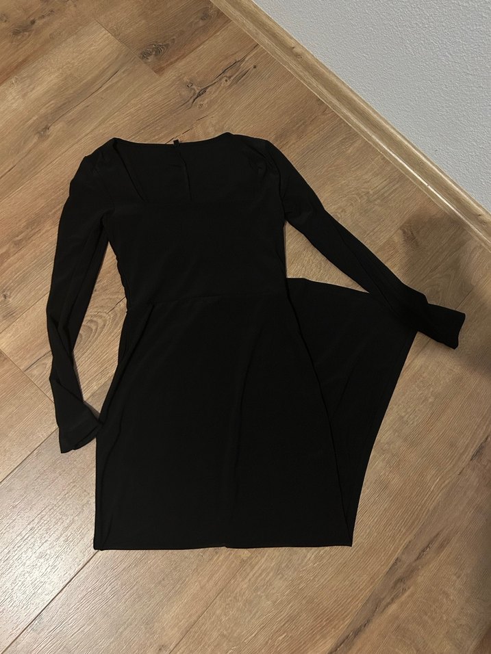 Uzun Siyah Kadın Elbise - Görsel 2