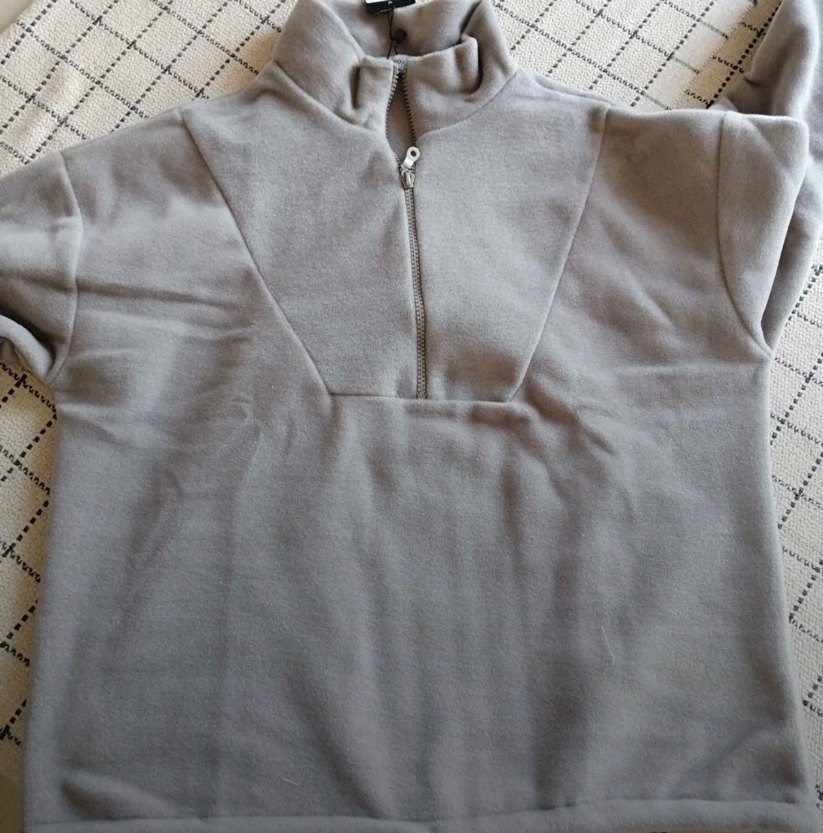 Yüksek Yaka Bej Rahat Sweatshirt - Görsel 2